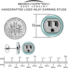 Load image into Gallery viewer, Frowning Plug Outlet Stud Earrings by Onyx O