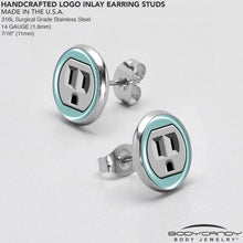 Load image into Gallery viewer, Frowning Plug Outlet Stud Earrings by Onyx O