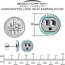 将图片加载到图库查看器,Smiling Plug Outlet Stud Earrings by Onyx O