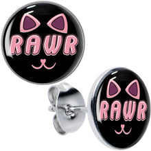 将图片加载到图库查看器,RAWR Kitty Cat Stud Earrings by Onyx O