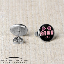 将图片加载到图库查看器,RAWR Kitty Cat Stud Earrings by Onyx O