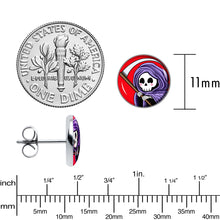 将图片加载到图库查看器,Grim Reaper Stud Earrings by Onyx O