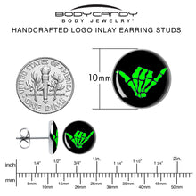 将图片加载到图库查看器,Shaka Hand Stud Earrings by Onyx O