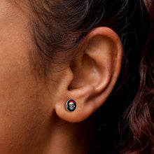 Load image into Gallery viewer, Holiday Skeleton Santa Claus Stud Earrings by Onyx O