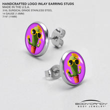 Load image into Gallery viewer, Sunflower Cactus Stud Earrings by Onyx O