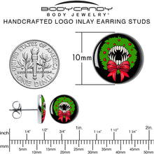 Load image into Gallery viewer, Holiday Vampire Wreath Stud Earrings by Onyx O