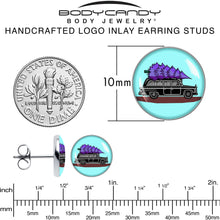 Load image into Gallery viewer, Holiday Christmas Hearse Stud Earrings by Onyx O