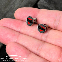 将图片加载到图库查看器,XOXO Heart Stud Earrings by Onyx O