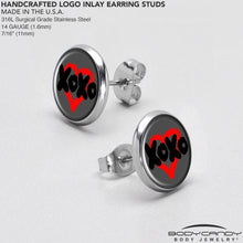 将图片加载到图库查看器,XOXO Heart Stud Earrings by Onyx O