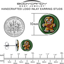 Load image into Gallery viewer, Christmas Holiday Zombie Gingergread Man Stud Earrings by Onyx O
