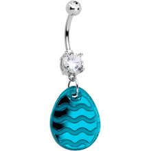 Load image into Gallery viewer, Clear Gem Festive Easter Decorated Egg Dangle Belly Ring