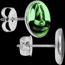 Load image into Gallery viewer, Magic Witch Hat Glow in the Dark Stud Earrings