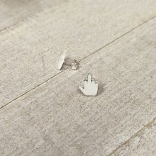 Load image into Gallery viewer, White Glow in the Dark Middle Finger Stud Earrings Set