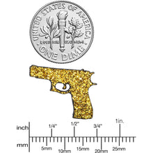 Load image into Gallery viewer, Yellow Glitter Gun Stud Earrings Set