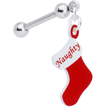 将图片加载到图库查看器,Handmade 3/8 Naughty Christmas Stocking Dangle Cartilage Earring