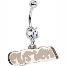 将图片加载到图库查看器,Custom Lucite Fun Personalized Belly Ring Created with Crystals