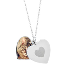 Load image into Gallery viewer, Custom Photo Sliding Locket Heart Pendant Necklace