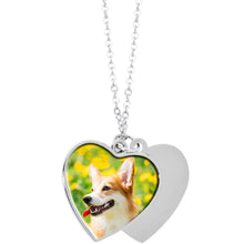 Load image into Gallery viewer, Custom Photo Sliding Locket Heart Pendant Necklace