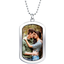 Load image into Gallery viewer, Personalized Dog Tag Photo Pendant Necklace