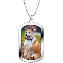Load image into Gallery viewer, Personalized Dog Tag Photo Pendant Necklace