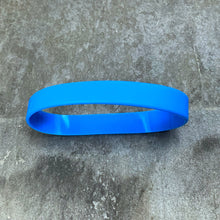 Load image into Gallery viewer, Custom No. 1 BLUE Silicone Bracelet