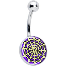 将图片加载到图库查看器,Two Tone Spider Web Belly Ring by Onyx O