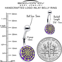 将图片加载到图库查看器,Two Tone Spider Web Belly Ring by Onyx O