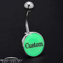 将图片加载到图库查看器,Custom Glow in the Dark Personalized Name Dangle Belly Ring