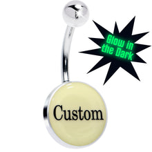 将图片加载到图库查看器,Custom Glow in the Dark Personalized Name Dangle Belly Ring