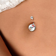 将图片加载到图库查看器,Custom Floral Personalized Name Belly Ring