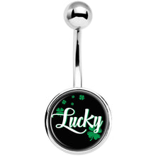 Load image into Gallery viewer, St Patricks Day Lucky Shamrock Belly Ring
