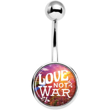 Load image into Gallery viewer, Love Not War Belly Ring