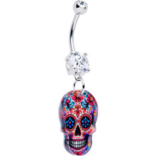 将图片加载到图库查看器,Acrylicious Happy Sugar Skull Dangle Belly Ring