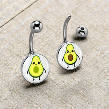 Load image into Gallery viewer, Avocado Oh BFF Set of 2 Belly Rings by Onyx O