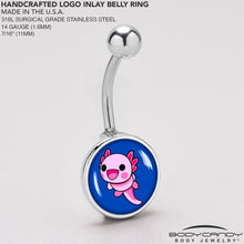 将图片加载到图库查看器,Adorable Axolotl Belly Ring by Onyx O