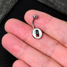 Load image into Gallery viewer, Battery Empty Belly Ring by Onyx O