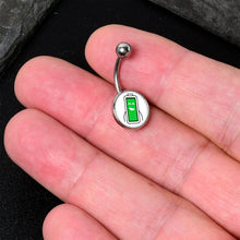 将图片加载到图库查看器,Battery Full Belly Ring by Onyx O