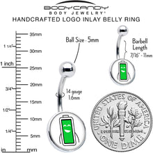 将图片加载到图库查看器,Battery Full Belly Ring by Onyx O
