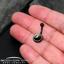 Load image into Gallery viewer, Glow in the Dark Fishbowl Kitty Cat Belly Ring by Onyx O