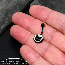 Load image into Gallery viewer, Glow in the Dark Mystic Kitty Cat Belly Ring by Onyx O