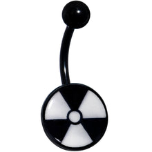 Load image into Gallery viewer, Black Glow in the Dark Radioactive Belly Ring by Onyx O