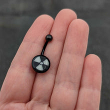 Load image into Gallery viewer, Black Glow in the Dark Radioactive Belly Ring by Onyx O