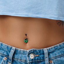 Load image into Gallery viewer, Glow in the Dark Simple Skull Belly Ring by Onyx O