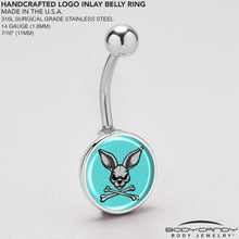 将图片加载到图库查看器,Bunny and Crossbones Belly Ring by Onyx O