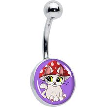 Load image into Gallery viewer, Polka Dot Mushroom Hat Cat Belly Ring by Onyx O