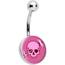 Load image into Gallery viewer, Valentine Cupid Skull Belly Ring by Onyx O