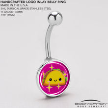 Load image into Gallery viewer, Mexican Fiesta Cute Taco Belly Ring by Onyx O