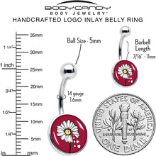 Load image into Gallery viewer, Love Me Not Flower Belly Ring by Onyx O