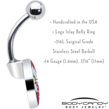 Load image into Gallery viewer, Love Me Not Flower Belly Ring by Onyx O
