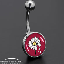 Load image into Gallery viewer, Love Me Not Flower Belly Ring by Onyx O